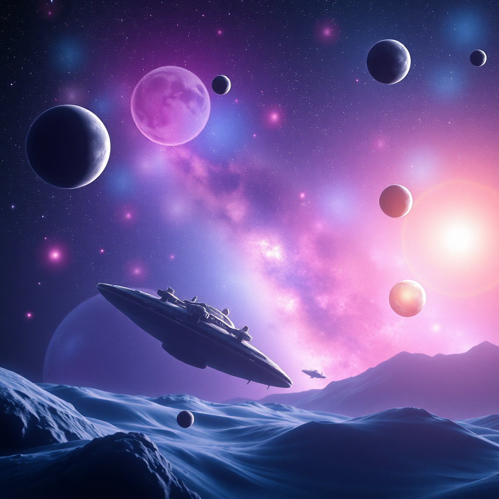 Ambient space-themed background music