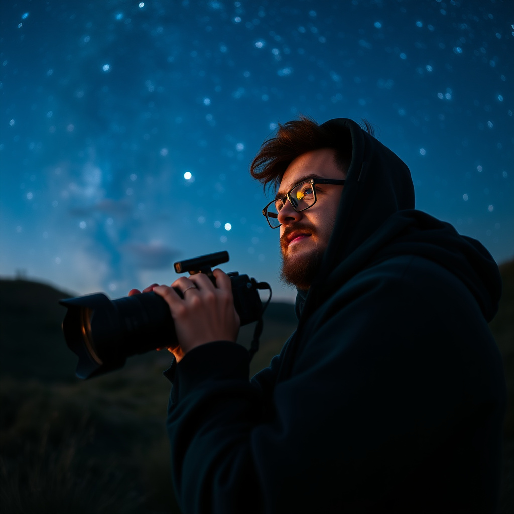 Astrophotography enthusiast portrait